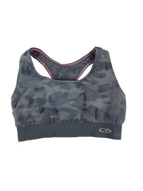 Champion C9 Womens Gray Camo Sports Bra Racerback Size Medium
